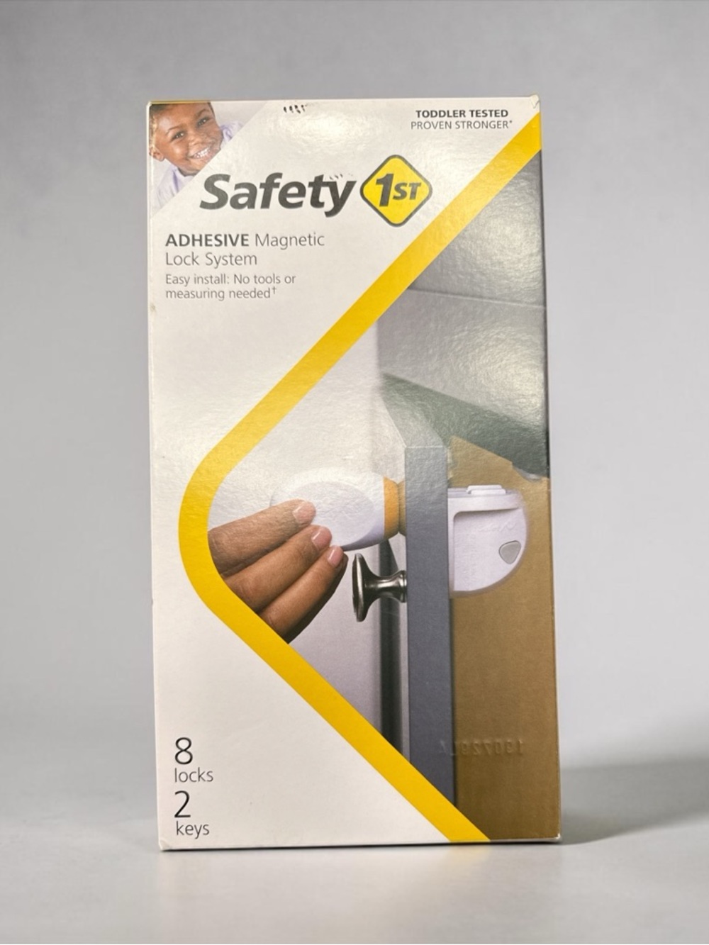 Safety 1st Adhesive Magnetic Lock System Childproof Cabinet Drawer 8 Locks 2 Key